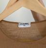 Chanel fine wool and silk sweater in fawn color, size 38/40, very good condition