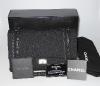 Chanel 2.55 bag in black reptile effect quilted jersey, 2006/2008, complete, box, superb