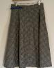 Céline flared wrap skirt in gray printed wool T.38 new condition