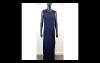 Céline long sleeveless night blue silk mesh dress, T. M (38 Fr.) superb