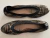 Chanel ballerinas in bronze and black patent leather, P. 39.5, very good condition