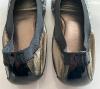 Chanel ballerinas in bronze and black patent leather, P. 39.5, very good condition