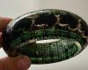 Chanel bracelet bangle tweed green and black and metal chain inlaid with superb lucite