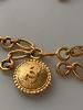 Chanel gold metal chain belt, round medallion, T.99 cm, vintage, very good condition