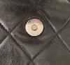 Chanel vintage quilted black leather baguette bag, good condition