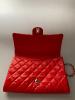 Chanel classic single flap bag in quilted red patent leather, shoulder strap, Dustbag, very good condition