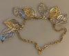 Christian Dior Germany necklace in gold and silver-tone metal decorated with leaves signed, superb