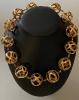 Christian Dior choker necklace in spherical gold metal from 1990 vintage, rare, superb