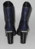 Dior boots in midnight blue leather with silver heels, P.37.5, Dustbag, box, very good condition
