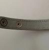 Hermès gray leather and silver metal choker necklace from 2003, very good condition