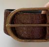 Saint Laurent wide belt in vintage brown leather T.95, good condition