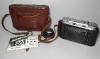 VOIGTLANDER BESSA II WITH 105/3.5 COLOR-HELIAR, INSTRUCTIONS IN FRENCH, LENS HOOD, BAG, IN GOOD CONDITION