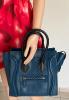 Céline Luggage Micro model bag in smooth blue and black leather, Dustbag, very good condition