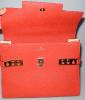 Delvaux large model Tempête bag in red grained leather, shoulder strap, Dustbag, papers, superb new condition