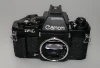 CANON F-1 NEW WITH FOCUSING SCREEN AE-FN, INSTRUCTIONS IN FRENCH, MINT