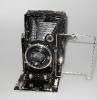 FOLDING 9x12 FROM 1930 WITH LENS TESSAR 135/4.5, FILM HOLDERS, CASE, IN GOOD CONDITION