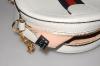 Gucci round bag Ophidia model in ivory leather, shoulder strap, Dustbag, superb