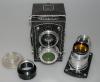 PHOTOREX REX-REFLEX WITH ANGENIEUX 75mm 3.5, LENS HOOD, FILTERS, ANASTIGMAT 100mm 3.5, IN VERY GOOD CONDITION