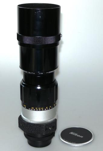 NIKON 300mm 4.5 NIKKOR-H AUTO AI FROM 1971, LENS HOOD INCLUDED, MINT