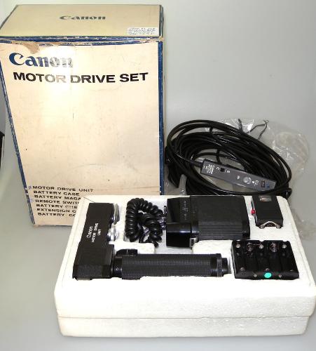CANON MOTOR DRIVE SET FOR F1 OLD, COMPLETE, BOX, IN VERY GOOD CONDITION