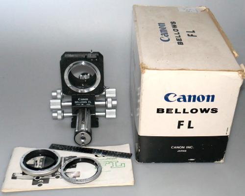 CANON BELLOWS FL, ACCESSORIES, INSTRUCTIONS, BOX, IN VERY GOOD CONDITION