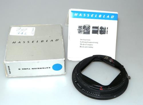HASSELBLAD EXTENSION TUBE 8  40649, INSTRUCTIONS, BOX, IN VERY GOOD CONDITION