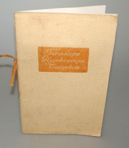 JULES RICHARD VERASCOPE TAXIPHOTE GLYPHOSCOPE RARE CATALOGUE FROM 1913 IN GOOD CONDITION
