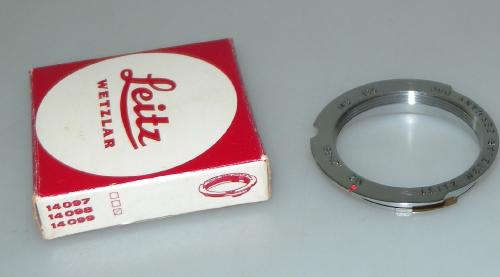 LEICA ADAPTER RING 14099 FOR LENS SCREW MOUNT ON M2 21 and 35mm, M3 135mm, NEW IN BOX