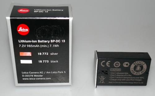 LEICA LITHIUM-BATTERY BP-DC 13 18773 SILVER FOR LEICA T NEW IN BOX