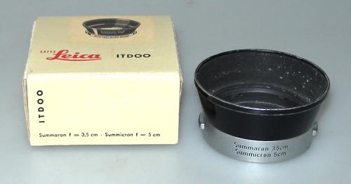 LEICA LENS HOOD ITDOO FOR SUMMARON 3.5cm and SUMMARON 5cm, BOX, IN GOOD CONDITION