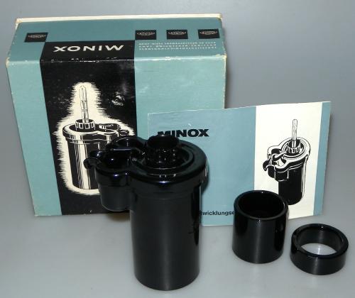 MINOX DAYLIGHT DEVELOPING TANK WITH INSTRUCTIONS IN GERMAN, BOX, IN GOOD CONDITION
