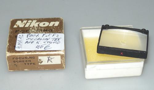 NIKON FOCUSING SCREEN K FOR F AND F2, BOX, IN VERY GOOD CONDITION