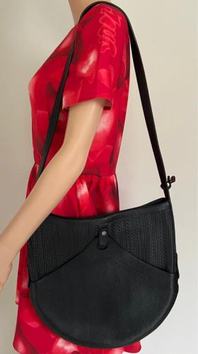 Delvaux tote bag in grained and braided black leather, Dustbag, superb