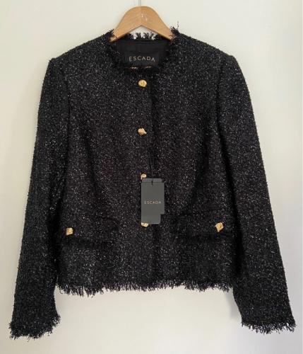 Escada sparkling black suit jacket, 2020 collection, size 46 new label