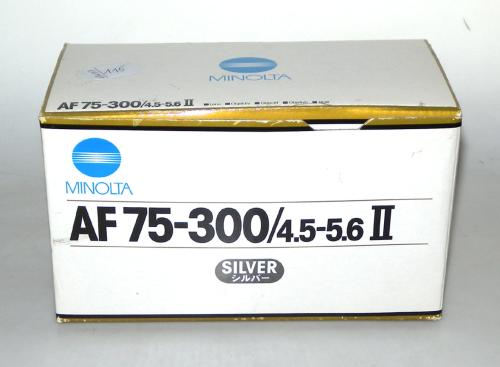 MINOLTA SONY 75-300mm 4.5-5.6 II SILVER NEW IN BOX DISCOUNT !
