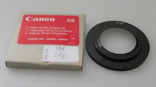 CANON FILTER HOLDER ADAPTER 58 WITH BOX IN VERY GOOD CONDITION