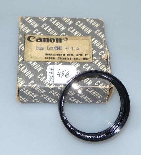 CANON RANGEFINDER SUPPLEMENTARY LENS NO.1 AND NO.2 48mm FOR 50/1.4 WITH BOX