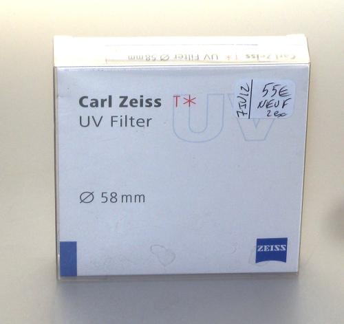 CARL ZEISS UV FILTER 58mm NEW IN BOX