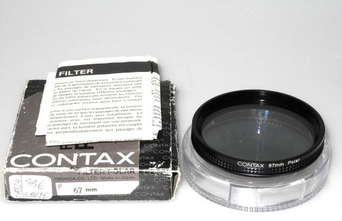 CONTAX POLARIZING FILTER 67mm WITH INSTRUCTIONS MINT IN BOX
