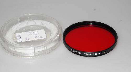 CONTAX RED FILTER 72mm R60 (R1) MC WITH PLASTIC BOX IN GOOD CONDITION