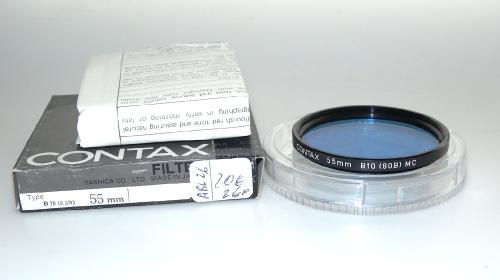 CONTAX BLUE FILTER 55mm B10 WITH INSTRUCTIONS NEW IN BOX