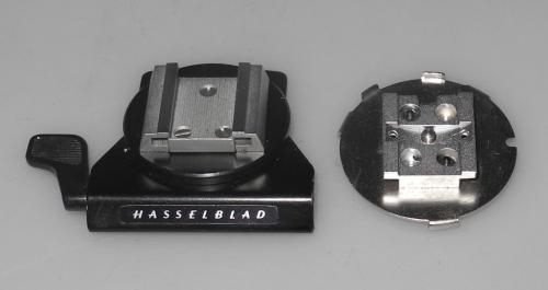 HASSELBLAD SPEEDLIGHT SUPPORT AND LIGHT METER SUPPORT, IN GOOD CONDITION