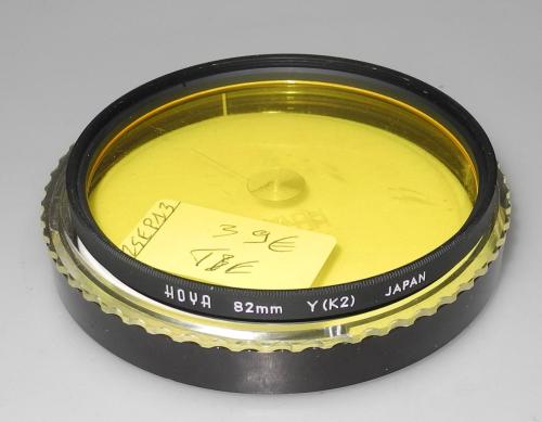 HOYA YELLOW FILTER 82mm Y (K2) WITH PLASTIC BOX IN VERY GOOD CONDITION