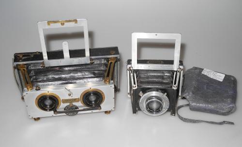 BAUDRY ISOGRAPHE STEREO 6x13 WITH SAPHIR BOYER 72mm/6.3 WITH ISOGRAPHE MONO 4.5x6 WITH KODAK ANASTIGMAT 7,5cm/4.5 IN GOOD CONDITION