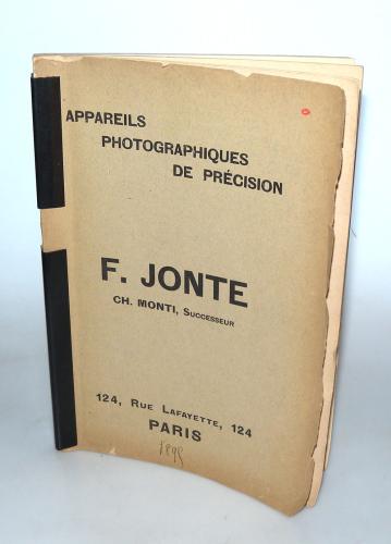 F. JONTE (CH. MONTI SUCCESSEUR) APPAREILS PHOTOGRAPHIQUES DE PRECISION