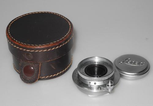 LEICA 28mm 6.3 HEKTOR CHROME FROM 1940 WITH BAG, IN VERY GOOD CONDITION