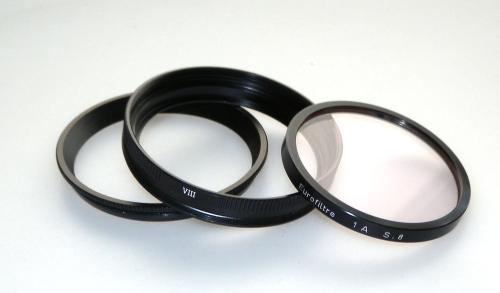LEICA RING 14165 VIII WITH EUROFILTER 1A S8 MINT