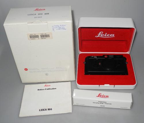 LEICA M6 0.72 BLACK NO TTL FROM 1995 10404, STRAP, INSTRUCTIONS, CASE, MINT IN BOX