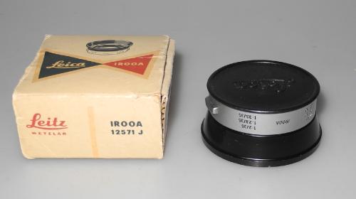 LEICA LENS HOOD IROOA 12571 J FOR 35/2, 35/2.8, 35/3.5, 50/2, 50/2.8, 50/3.5, BOX, IN VERY GOOD CONDITION