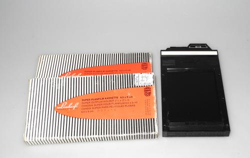 LINHOF SET OF 2 SUPER CUTFILM HOLDERS 2 1/4 x 3 1/4 in. WITH BOXES MINT